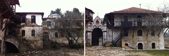 The monastery buildings, destroyed by time, are being restored by Tsantali (photo Carlos Arruda)