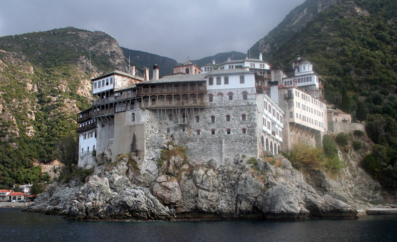 One of the orthodox monasteries at Mount Athos (photo Mount Athos Area Org)